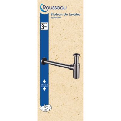 Siphon de lavabo réglable laiton 70mm Rousseau