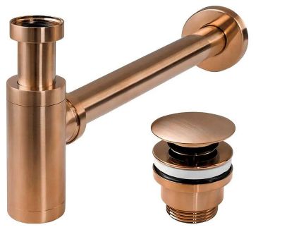 Siphon De Lavabo Universel Clic-Clac Rea Neox Superflow Brush Copper