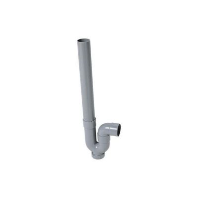 Siphon de machine à laver PVC - Wirquin SP5001 - Sortie horizontale - Gris