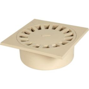Siphon de sol - VALENTIN - SC891S - 25x25 cm - Couleur sable - PVC