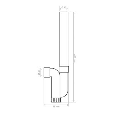 Siphon en P 1 entrée Somatherm for you