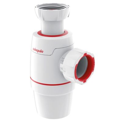 Siphon lavabo Wirquin Néo ø 32 mm blanc et rouge