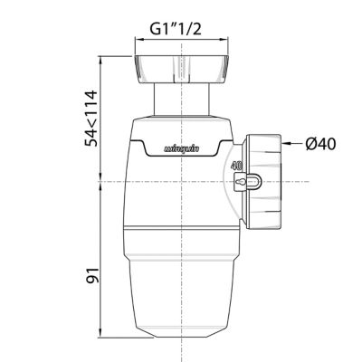 Siphon Neo pour vasque ø40 mm Wirquin
