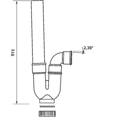 Siphon plastique à sortie horizontale - Nicoll