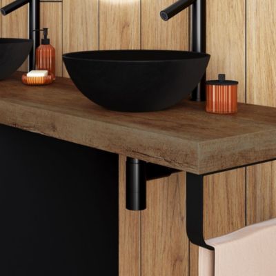 Siphon pour lavabo coloris noir SIDI
