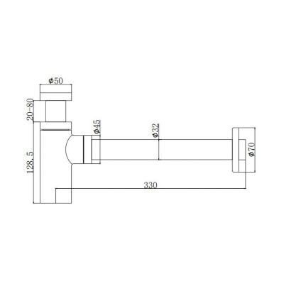 Siphon pour lavabo coloris noir SIDI