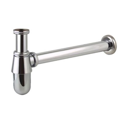 Siphon rond BOT avec finition chromée brillante en laiton Kibath