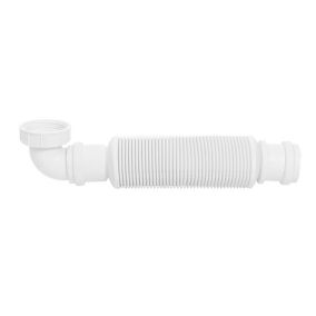 Siphon sans garde d'eau gain de place blanc 32mm Wirquin