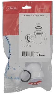 Siphon tube en P - L231 - Diamètre 32 mm - NICOLL