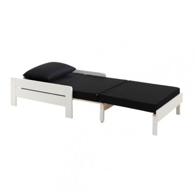 SLEEPY - Fauteuil Convertible d'appoint Laqué Blanc avec Coussins