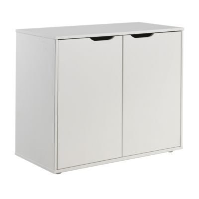 SLEEPY - Rangement 2 Portes Blanc Compatible Lits Mezzanine ou Mi-Haut