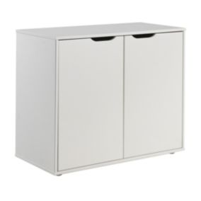 SLEEPY - Rangement 2 Portes Blanc Compatible Lits Mezzanine ou Mi-Haut