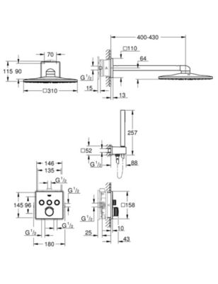 SmartControl Set de douche GROHE (34712000)