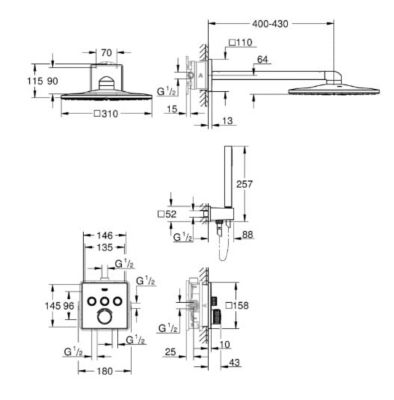 SmartControl Set de douche GROHE (34712000)