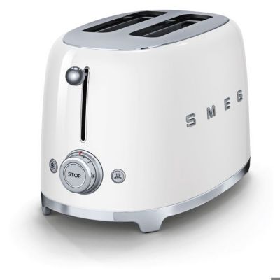 Smeg Grille-pain 2 fentes 950w blanc - tsf01wheu