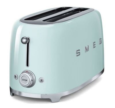 Smeg Grille-pains 2 fentes 1500w vert d'eau - tsf02pgeu