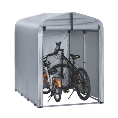 SoBuy Abri d'extérieur imperméable pour voiture, moto et outils - Garage et rangement jardin 120x176x163 cm argenté - KLS11-K
