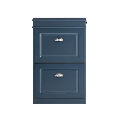 SoBuy Armoire à Chaussures 2 Abattants, Range 8 Paires, Bleue