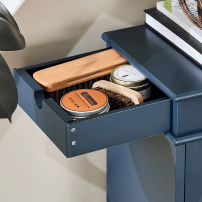 SoBuy Armoire à Chaussures 2 Abattants, Range 8 Paires, Bleue