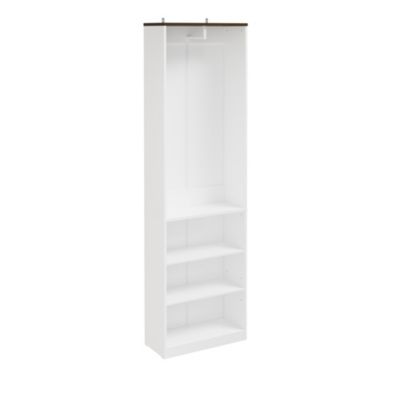 SoBuy Armoire Dressing Ouvert Blanc 55.0x25.0x187.0 cm KSB02-W