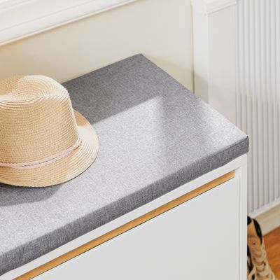 SoBuy Banc de Rangement à Chaussures avec Abattant Réglable et Coussin, 115kg