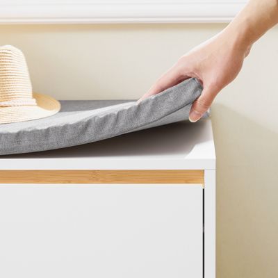 SoBuy Banc de Rangement à Chaussures avec Abattant Réglable et Coussin, 115kg