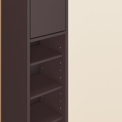 SoBuy Colonne de salle de bain avec un tiroir Marron 20x20x180cm Fonctionnel BZR34-II-BR