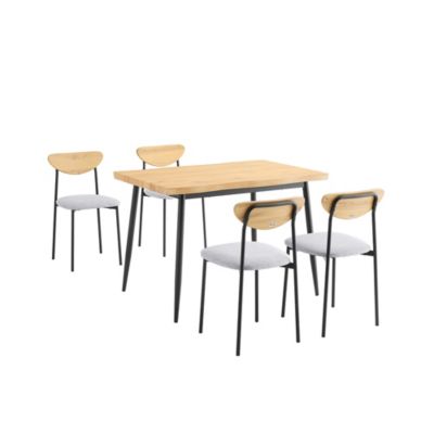 SoBuy Ensemble Table à Manger 5 Pièces avec Chaises pour Petits Espaces
