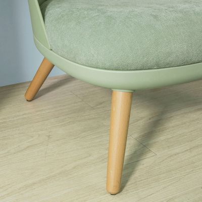 SoBuy Fauteuil Relax avec Repose-Pieds et Tabouret pour Salon ou Chambre, Confortable et Luxueux Modèle FST63-GR