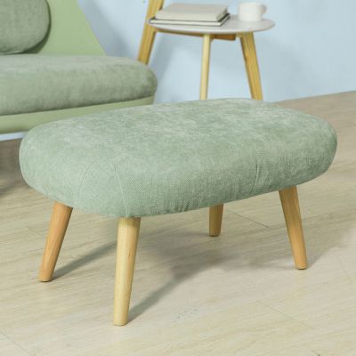 SoBuy Fauteuil Relax avec Repose-Pieds et Tabouret pour Salon ou Chambre, Confortable et Luxueux Modèle FST63-GR