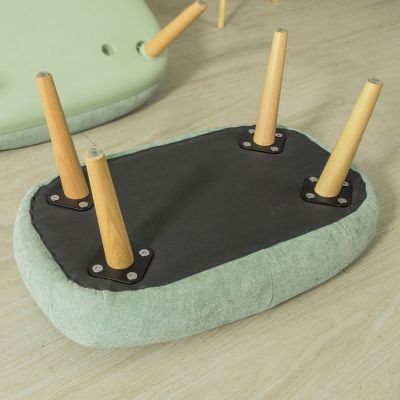 SoBuy Fauteuil Relax avec Repose-Pieds et Tabouret pour Salon ou Chambre, Confortable et Luxueux Modèle FST63-GR