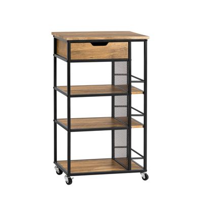 SoBuy FKW99-N Desserte de Cuisine Roulante Multifonctionnelle avec Roulettes, Chariot de Service Pratique