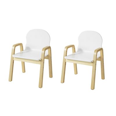 SoBuy Lot de 2 Chaises Enfant avec Accoudoirs et Dossier, Siège Réglable, Modèle KMB24-Wx2