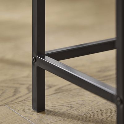 SoBuy OGT10-HG Set de 1 Table Haute + 2 Tabourets avec Repose-Pieds
