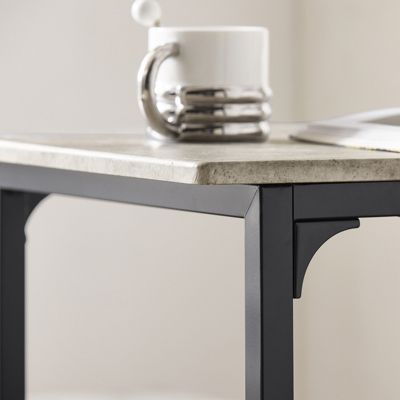 SoBuy OGT10-HG Set de 1 Table Haute + 2 Tabourets avec Repose-Pieds
