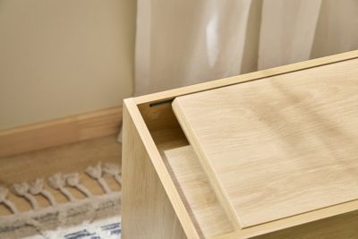 SoBuy Table d'Appoint Bout de Canapé avec Plateau Semi-Fermé et Portes Coulissantes