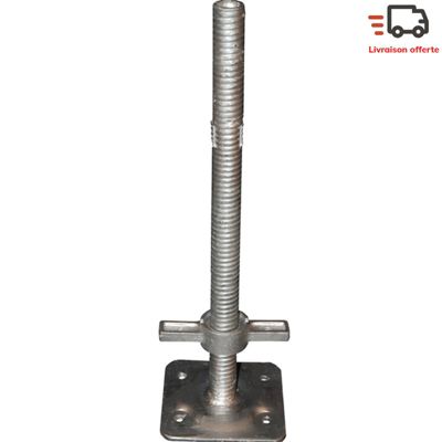 Socle d'échafaudage 0.50 m diam 38 mm - réglable