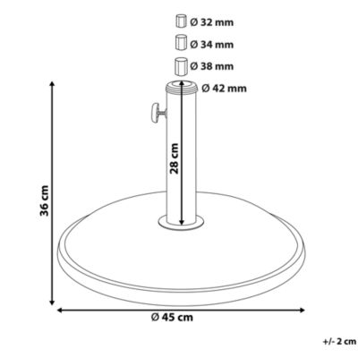 Socle de parasol CANZO Noir Rond