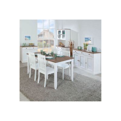 SOCOA - Pack Table 160cm + 2 Buffets + Vaisselier 4 Portes