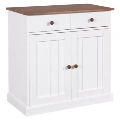 SOCOA - Pack Table 160cm + 2 Buffets + Vaisselier 4 Portes