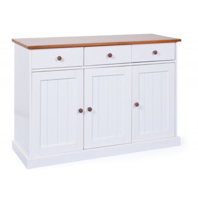 SOCOA - Pack Table 160cm + 2 Buffets + Vaisselier 4 Portes