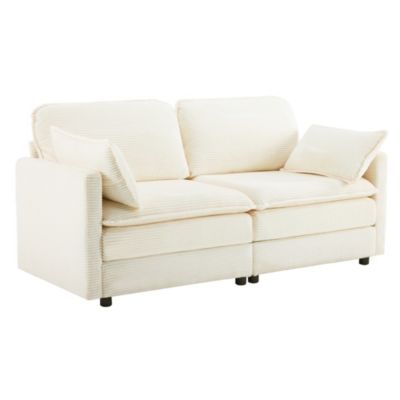 Sofa 2 Places Minimaliste Moderne - Confort Accueillant - Usage Salon/chambre Polyvalent