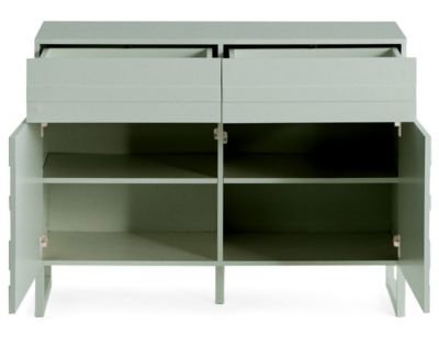 Sofia - buffet bas - vert sauge mat - 110 cm - Best Mobilier