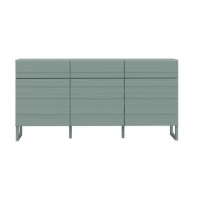 Sofia - buffet bas - vert sauge mat - 165 cm - Best Mobilier