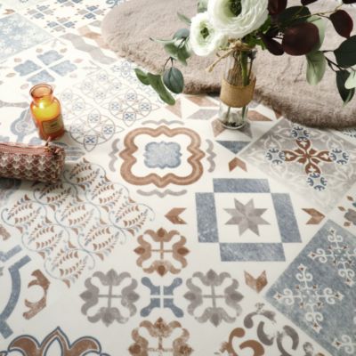 Sol Lino - Carreaux de ciment - Naturel - 2m x 19m