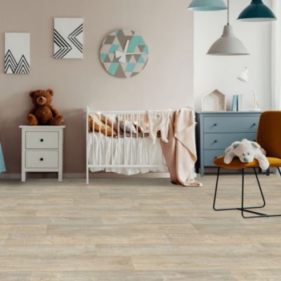 Sol Lino Eco - Imitation parquet bois blanc vieilli - Rouleau de 4m x 5m