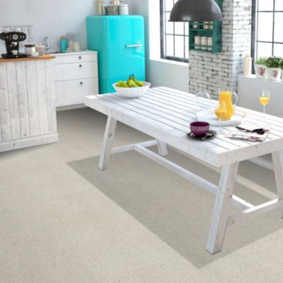Sol Lino Tendance - Effet granit gris clair moucheté - Rouleau de 2m x 11m