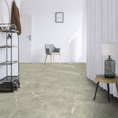 Sol Lino Tendance - Effet marbre gris - Rouleau de 4m x 15m