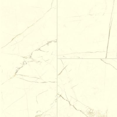 Sol Lino Tendance - Imitation carrelage en marbre blanc vanille - Rouleau de 3m x 13m