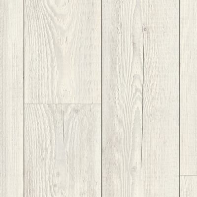 Sol Lino Tendance - Imitation parquet blanc à joints gris - Echantillon 15 x 20 cm